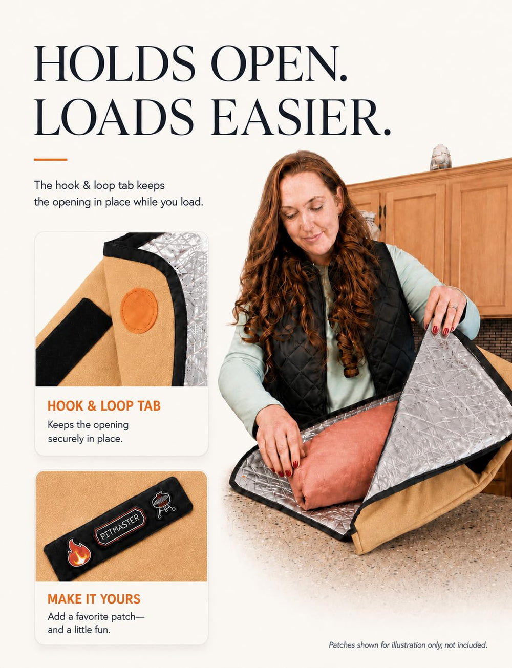 SNOQUEEN wide mouth with whole turkey inside the blanket, simplifies resting and transport