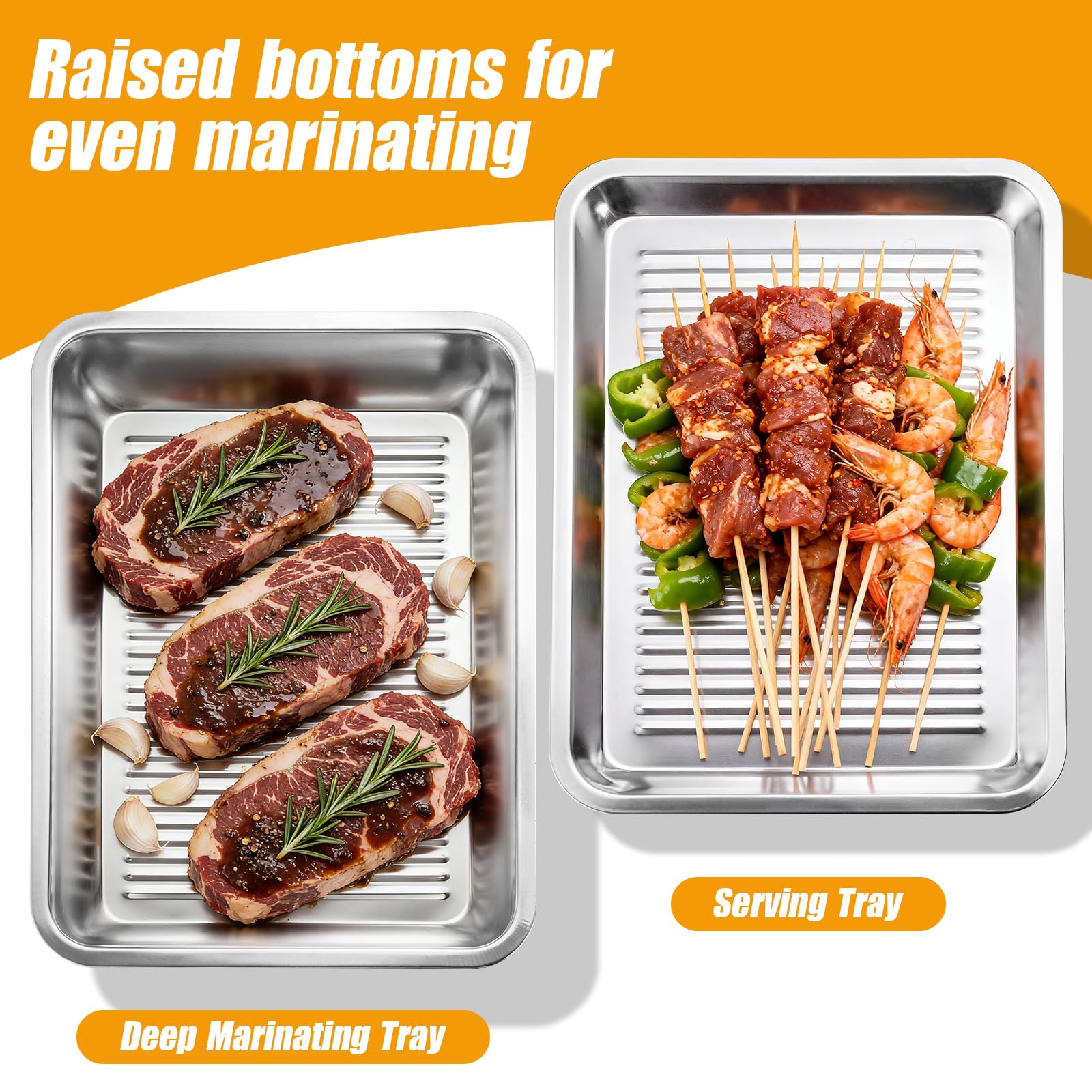 SNOW HARE grill-side scene with tray and containers easing serving and transport