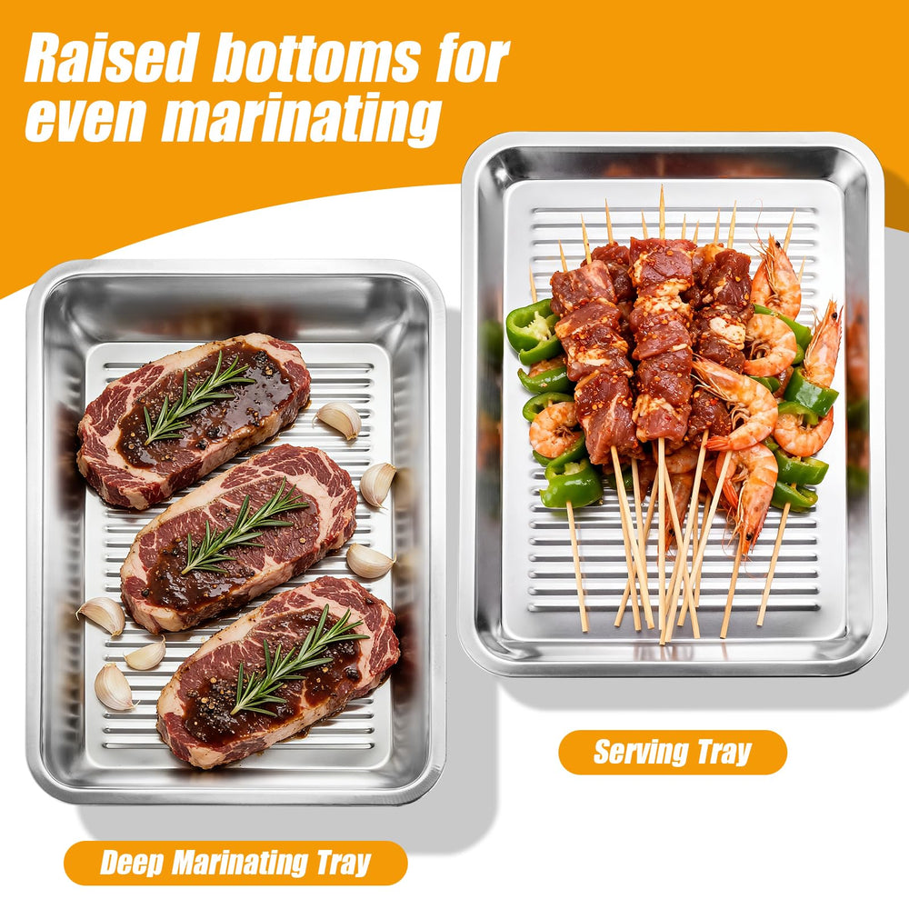 SNOW HARE grill-side scene with tray and containers easing serving and transport