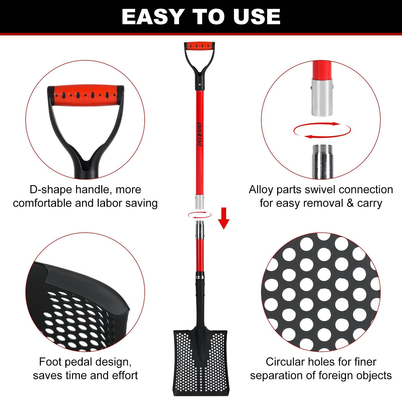 SNSZNMY rotating alloy joint detail for secure detachable storage and stability