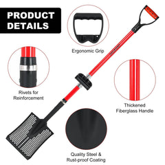 SNSZNMY full-length assembled shovel illustrating extended reach and reduced bending