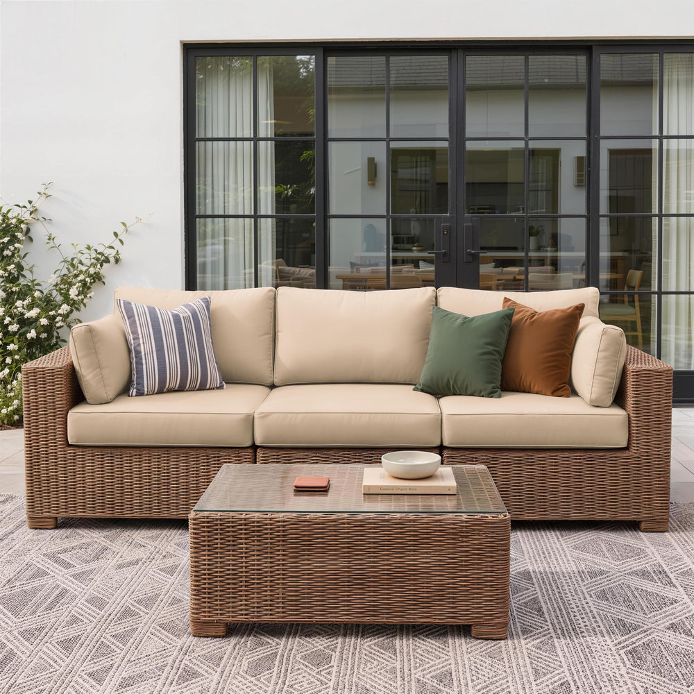 Snubbull outdoor patio lifestyle scene highlighting covers protecting furniture from elements