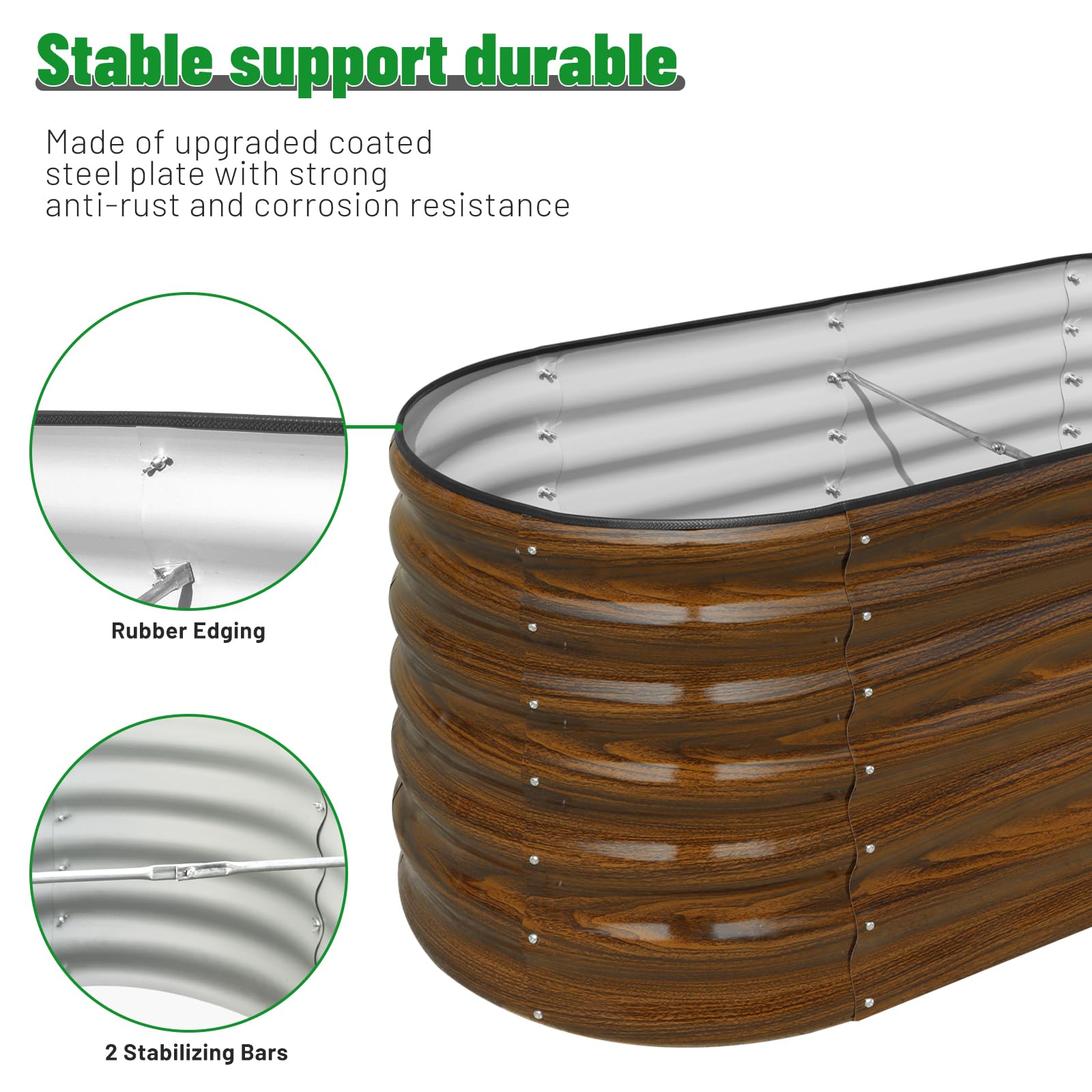 SnugNiture assembled garden bed in backyard demonstrating quick tool-free setup