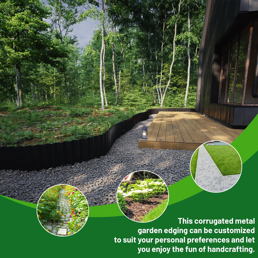 SnugNiture curved edging illustrating flexibility to shape beds