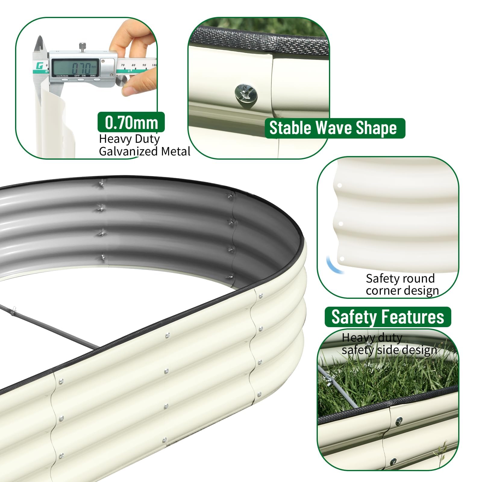 SnugNiture rubber edge detail demonstrating safe, smooth top trim to protect hands