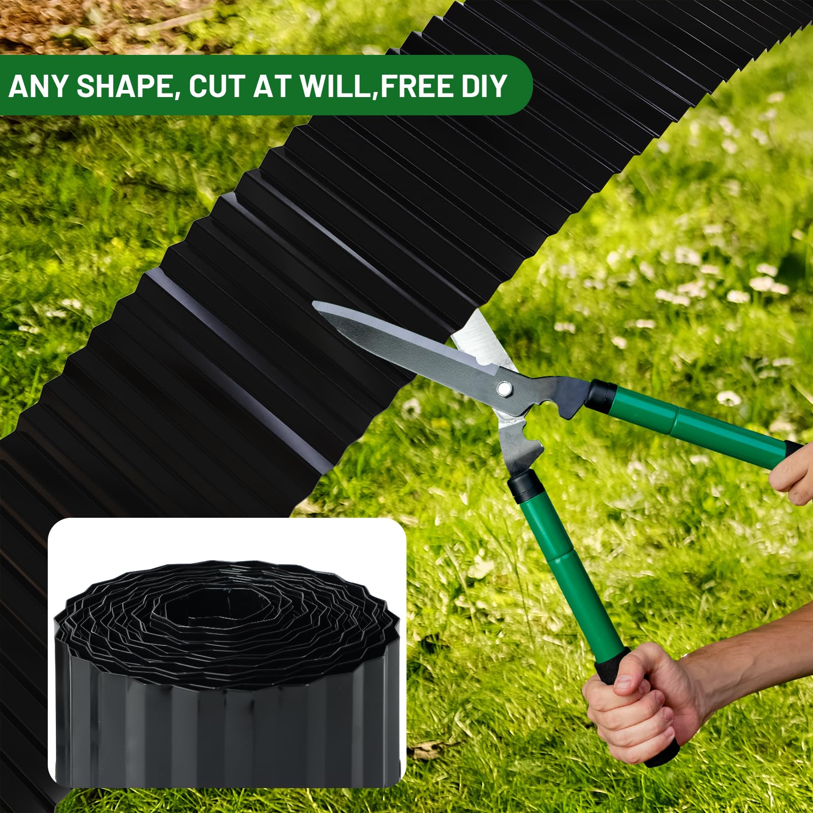 SnugNiture gardener installing edging showing easy DIY installation benefit