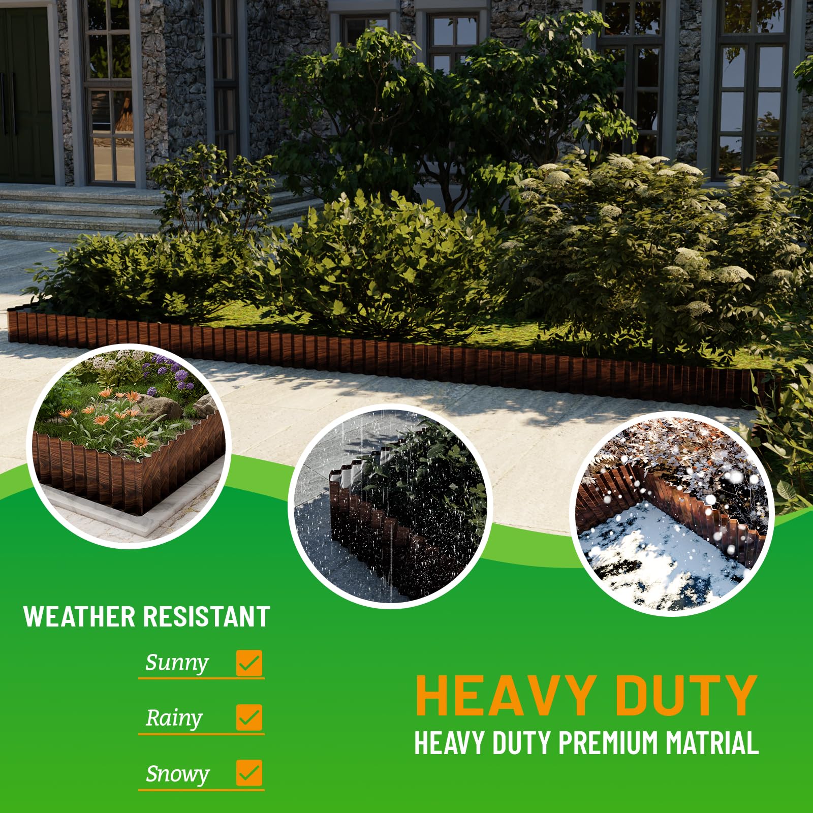 SnugNiture curved flower bed edging installed shaping smooth garden lines