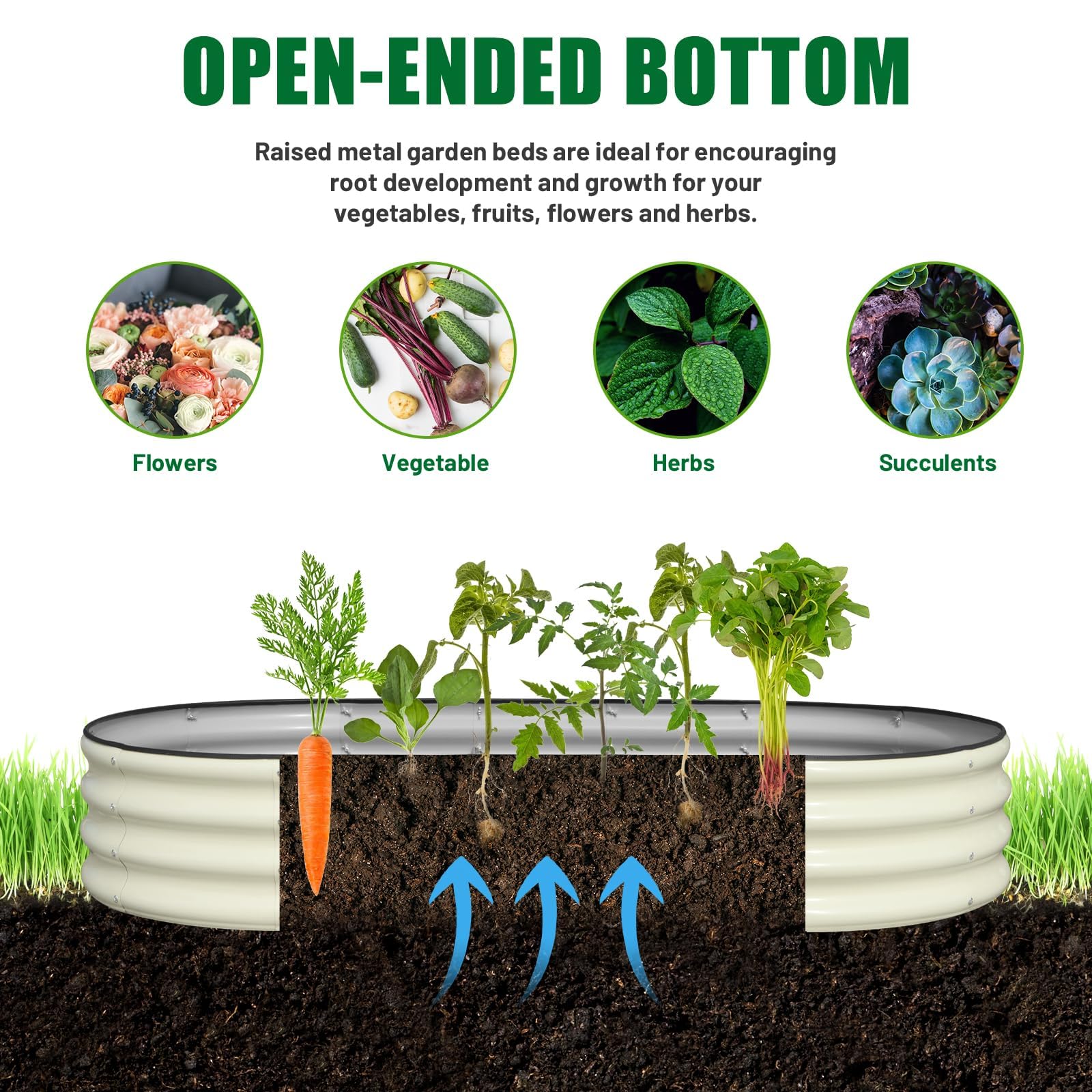 SnugNiture open base view showing natural drainage and healthier root growth