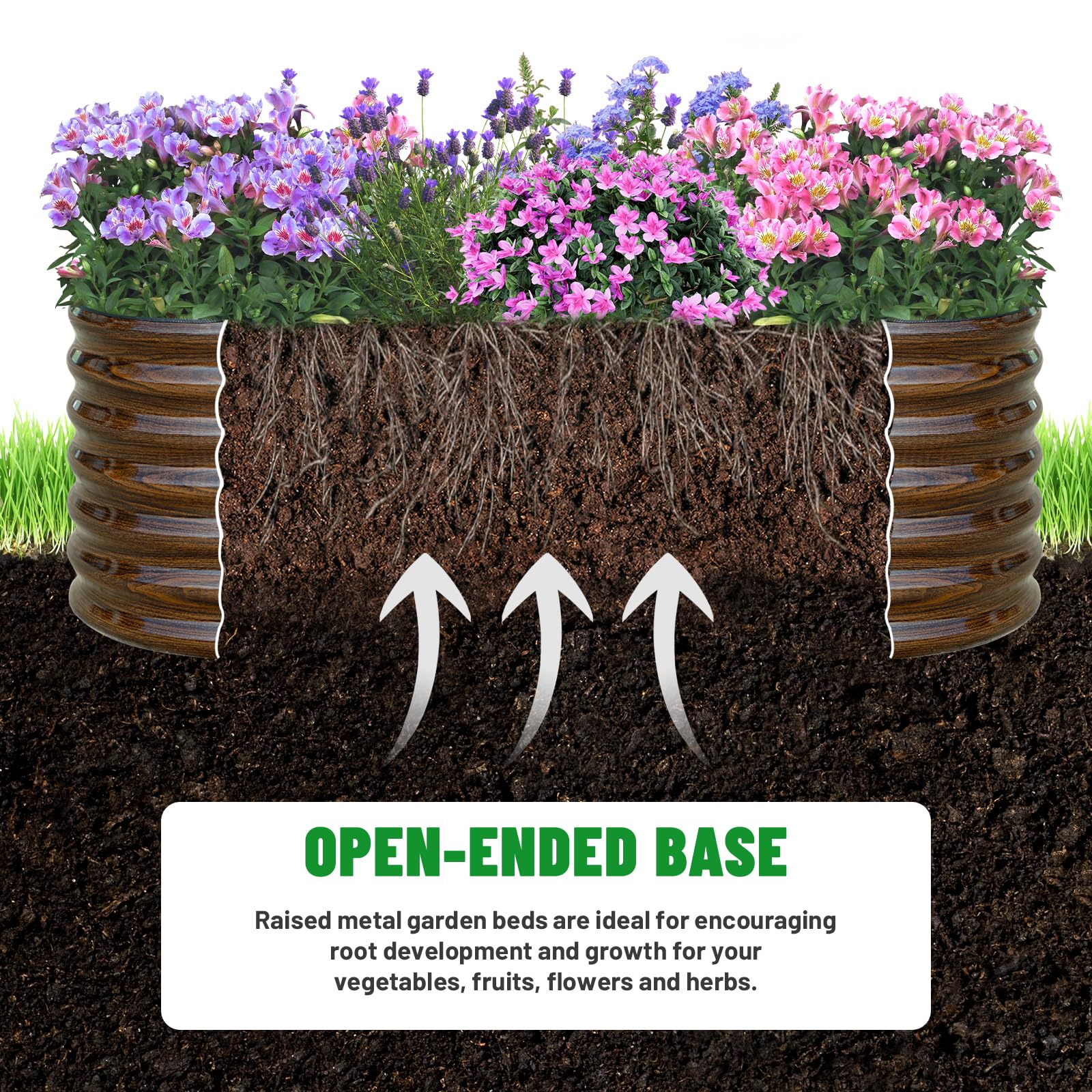 SnugNiture planted bed with vegetables illustrating productive 12 cubic feet space