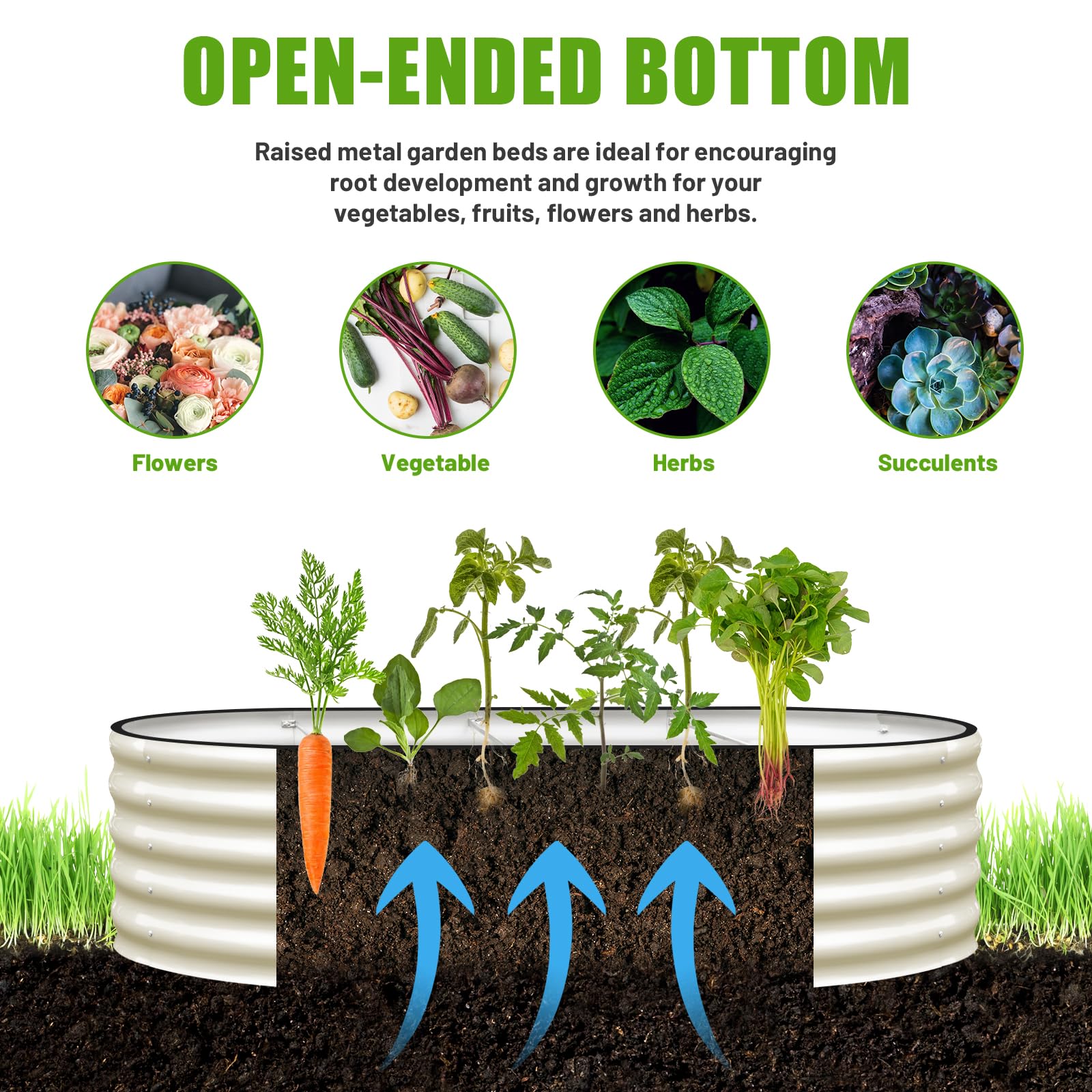 SnugNiture filled with vegetables demonstrating productive growing space
