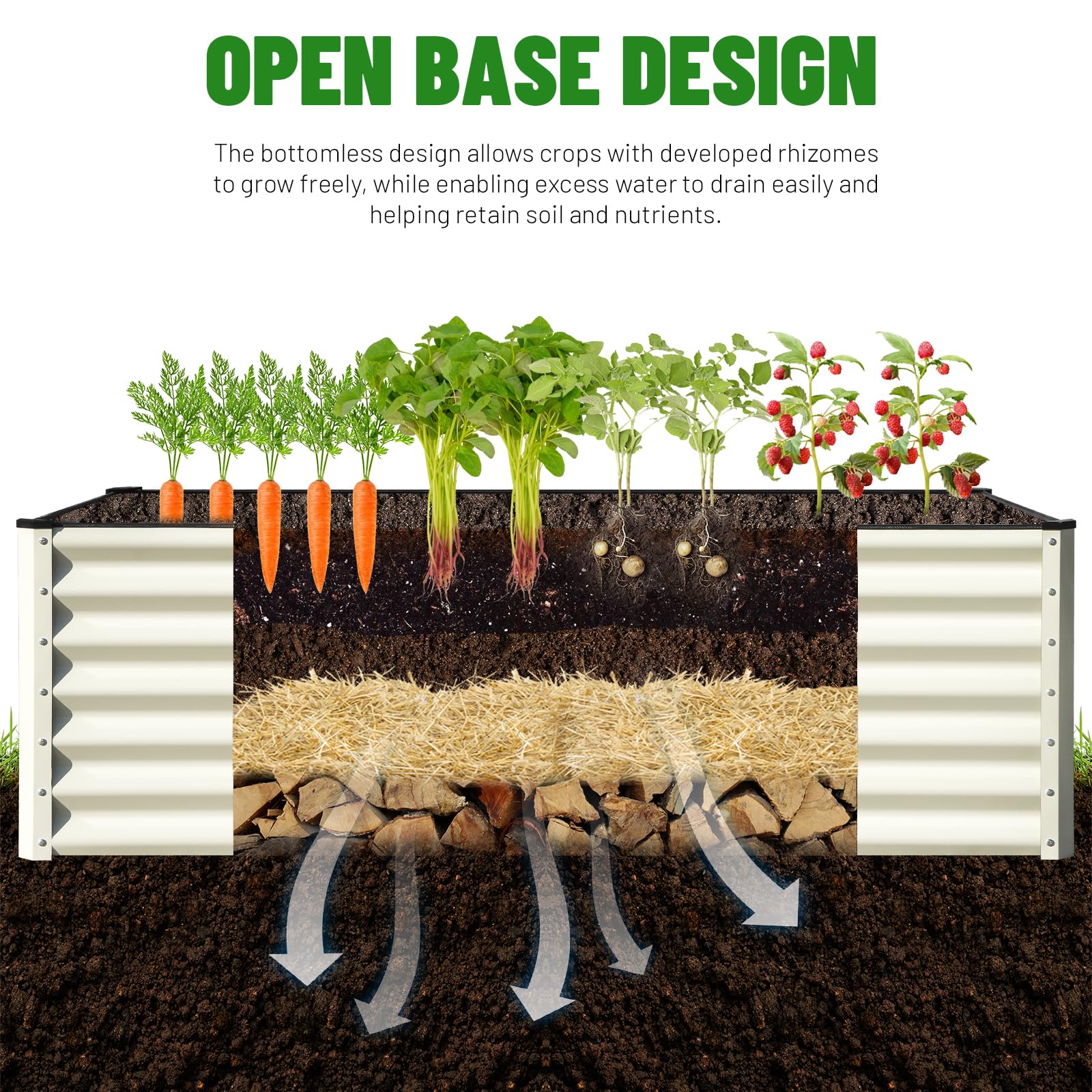 SnugNiture assembled bed filled with soil ready for planting, maximizing garden space