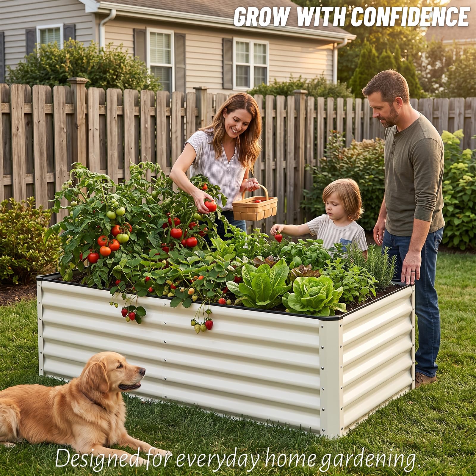 SnugNiture planted with tomatoes demonstrating deep-root support and healthy growth