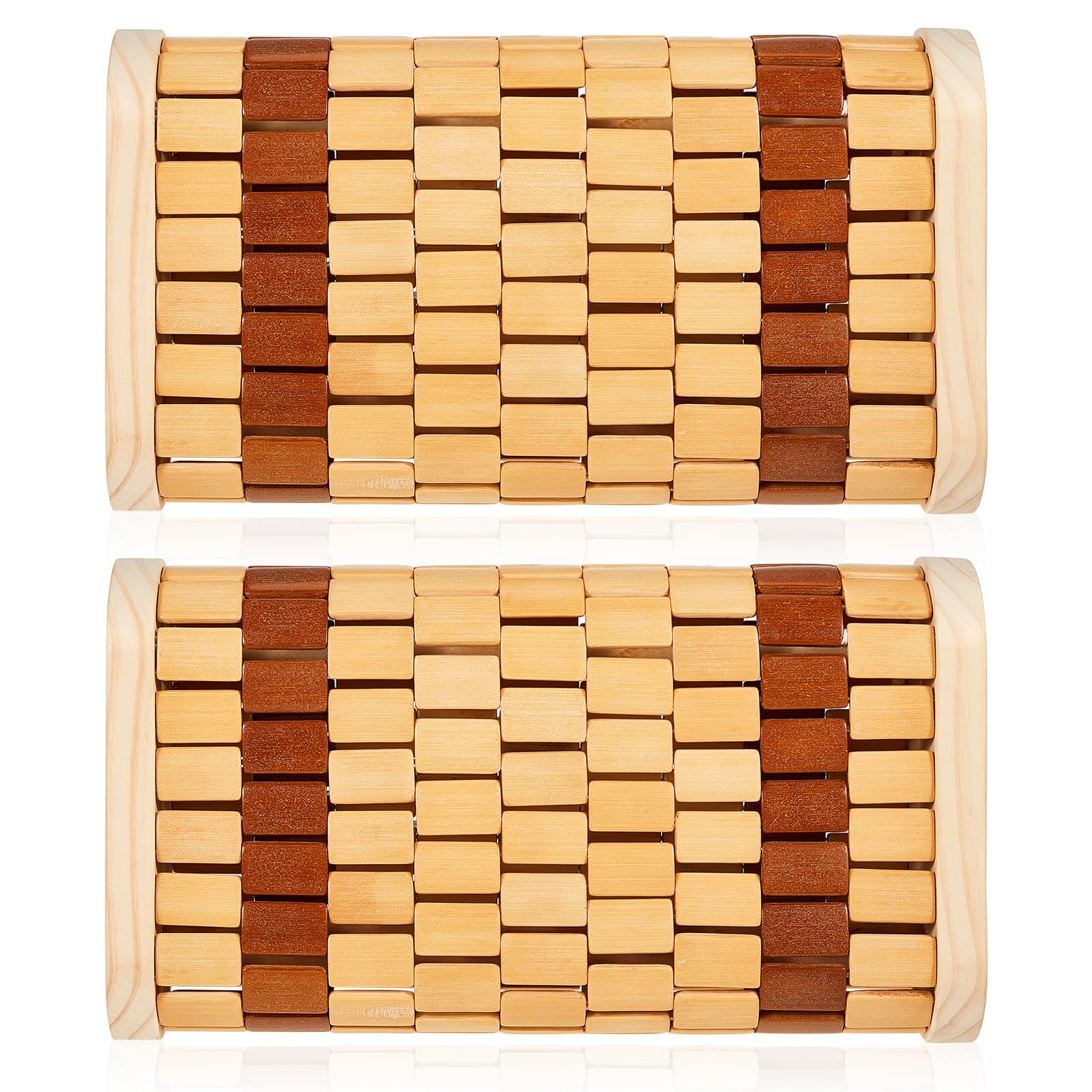 Soaoo front view bamboo sauna pillow showing smooth finish and support benefit