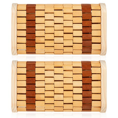 Soaoo front view bamboo sauna pillow showing smooth finish and support benefit