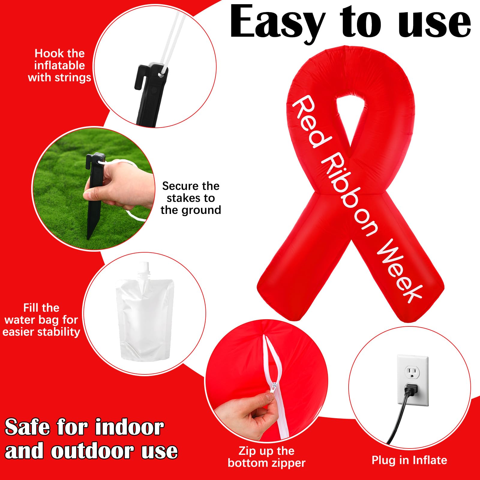 Soaoo illuminated ribbon at night with LEDs for clearer visibility