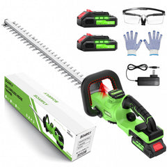 SOARFLY front view of 22-inch hedge trimmer showing full blade and body for efficient cutting