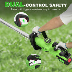 SOARFLY rear handle rotating through angle settings for comfortable cutting at various positions
