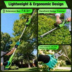 SOARFLY rotating head demo at angle to access hard-to-reach branches