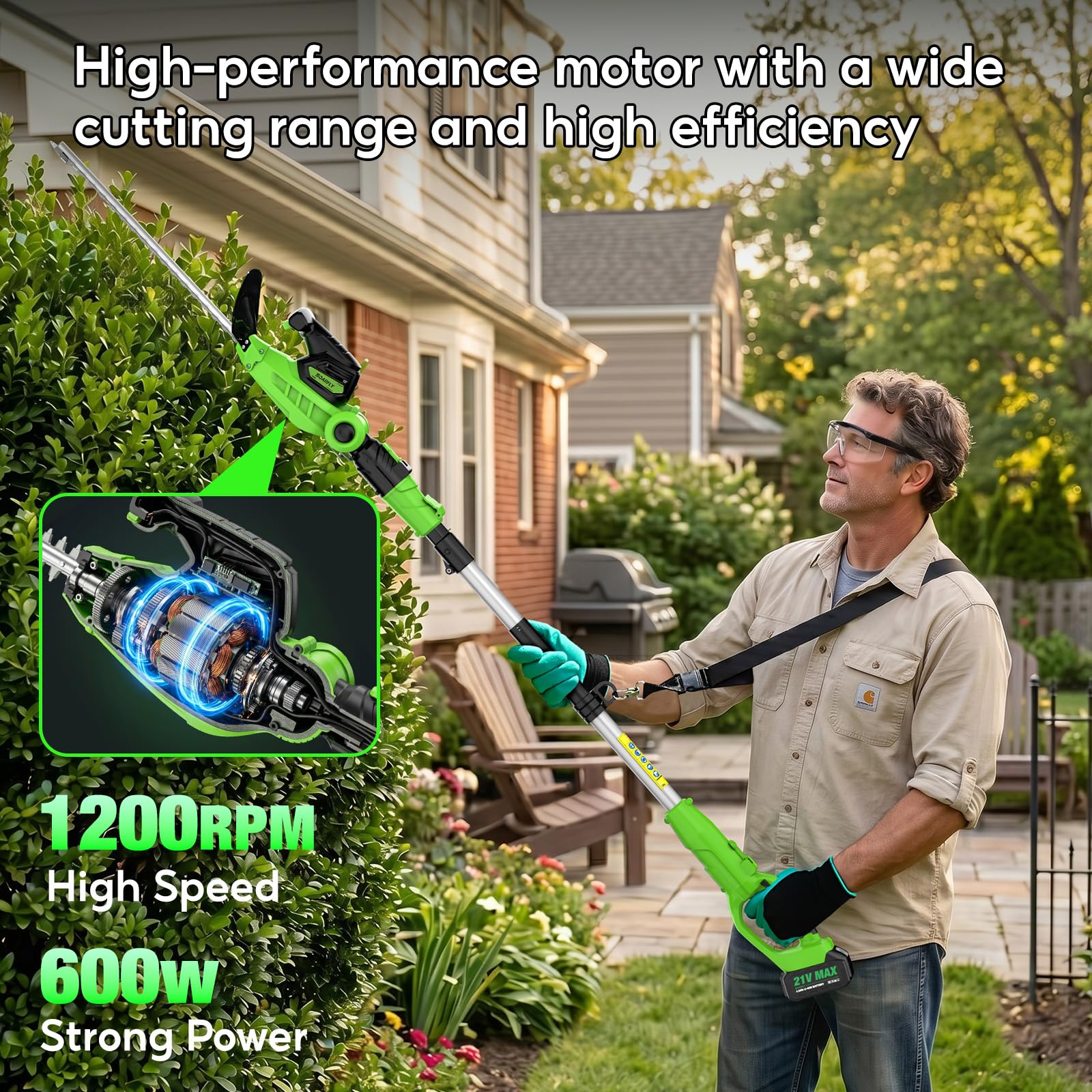 SOARFLY padded shoulder strap detail for reduced operator fatigue benefit