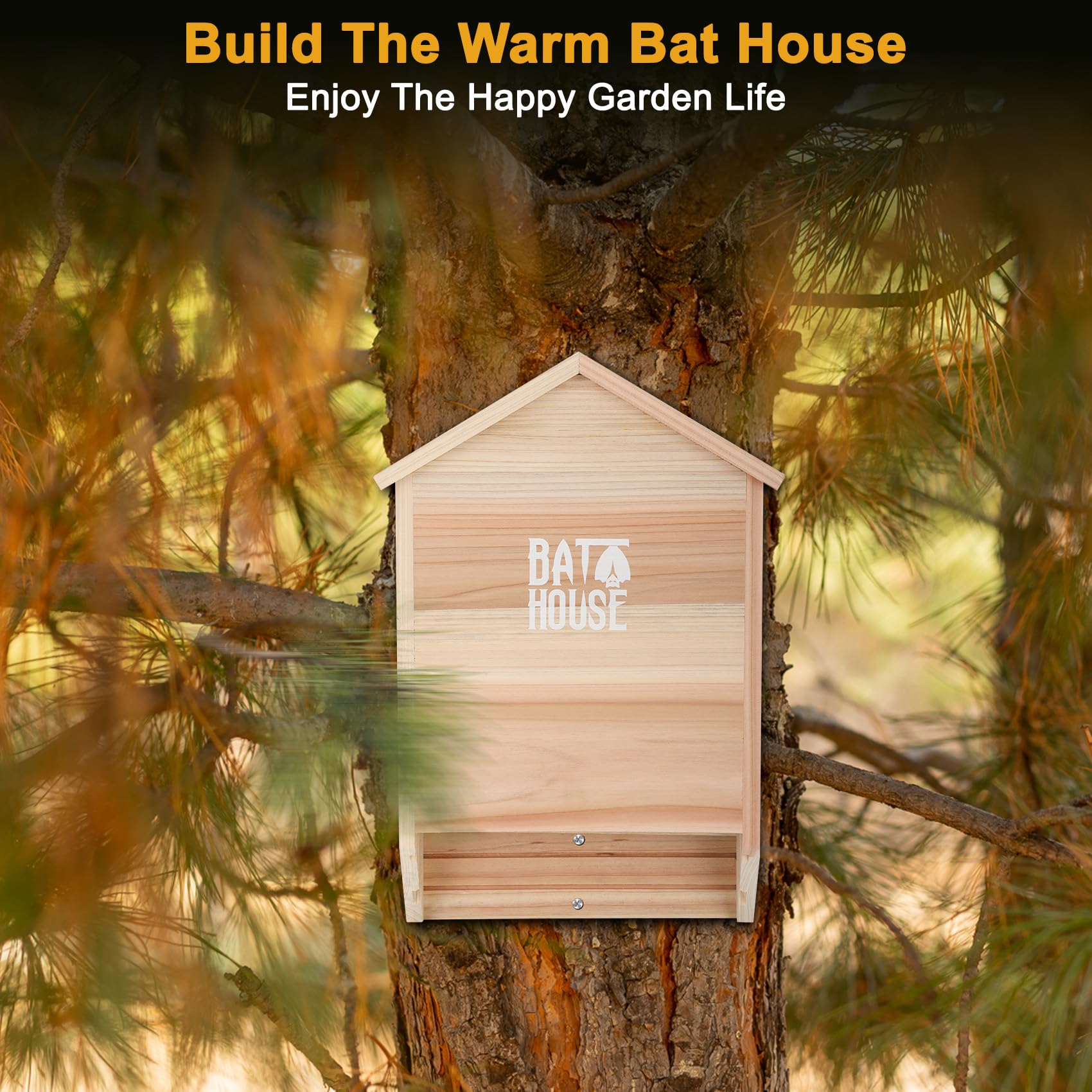Sobalai bat house in garden setting encouraging bats for natural pest control