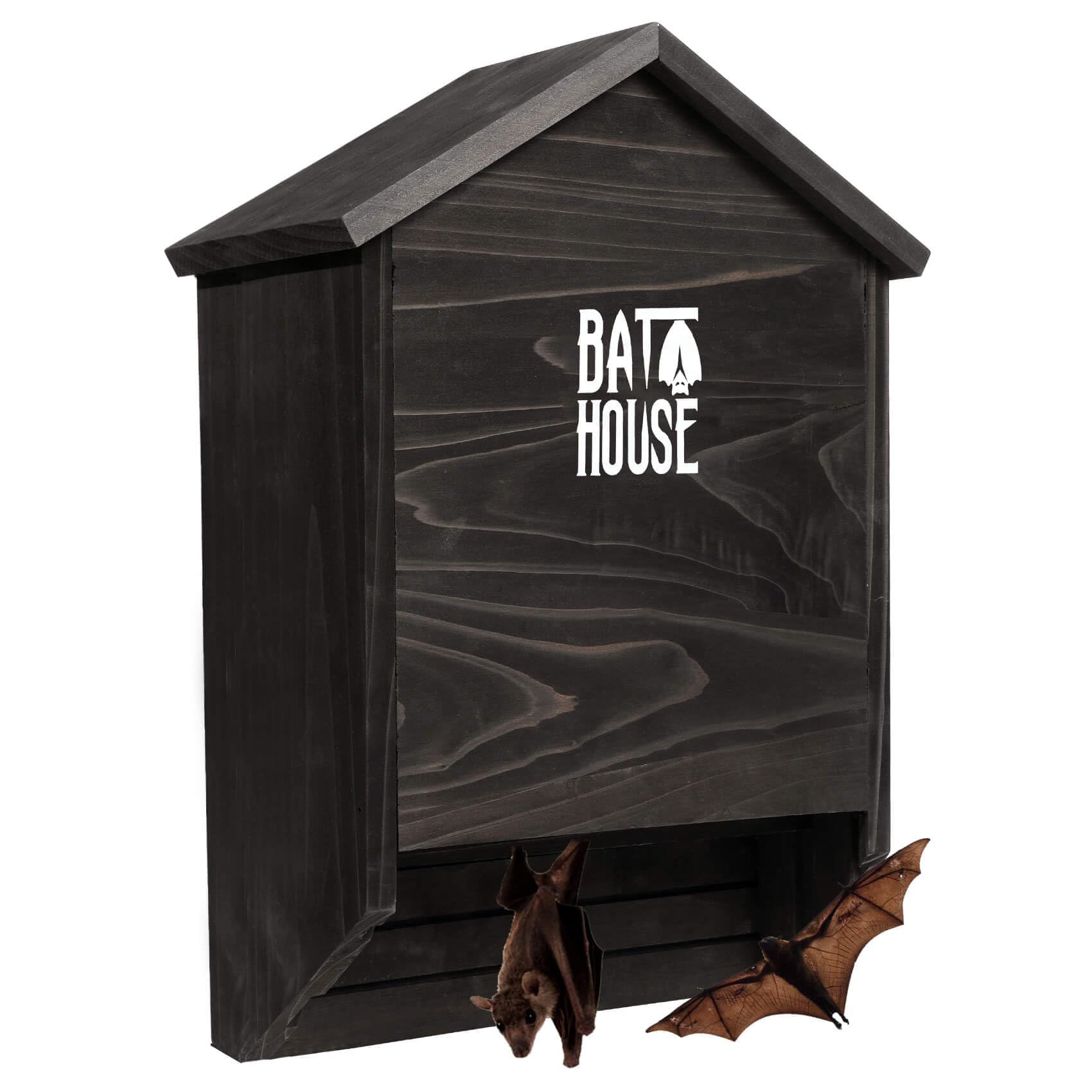 Sobalai front view bat house showing entry and weatherproof design benefits