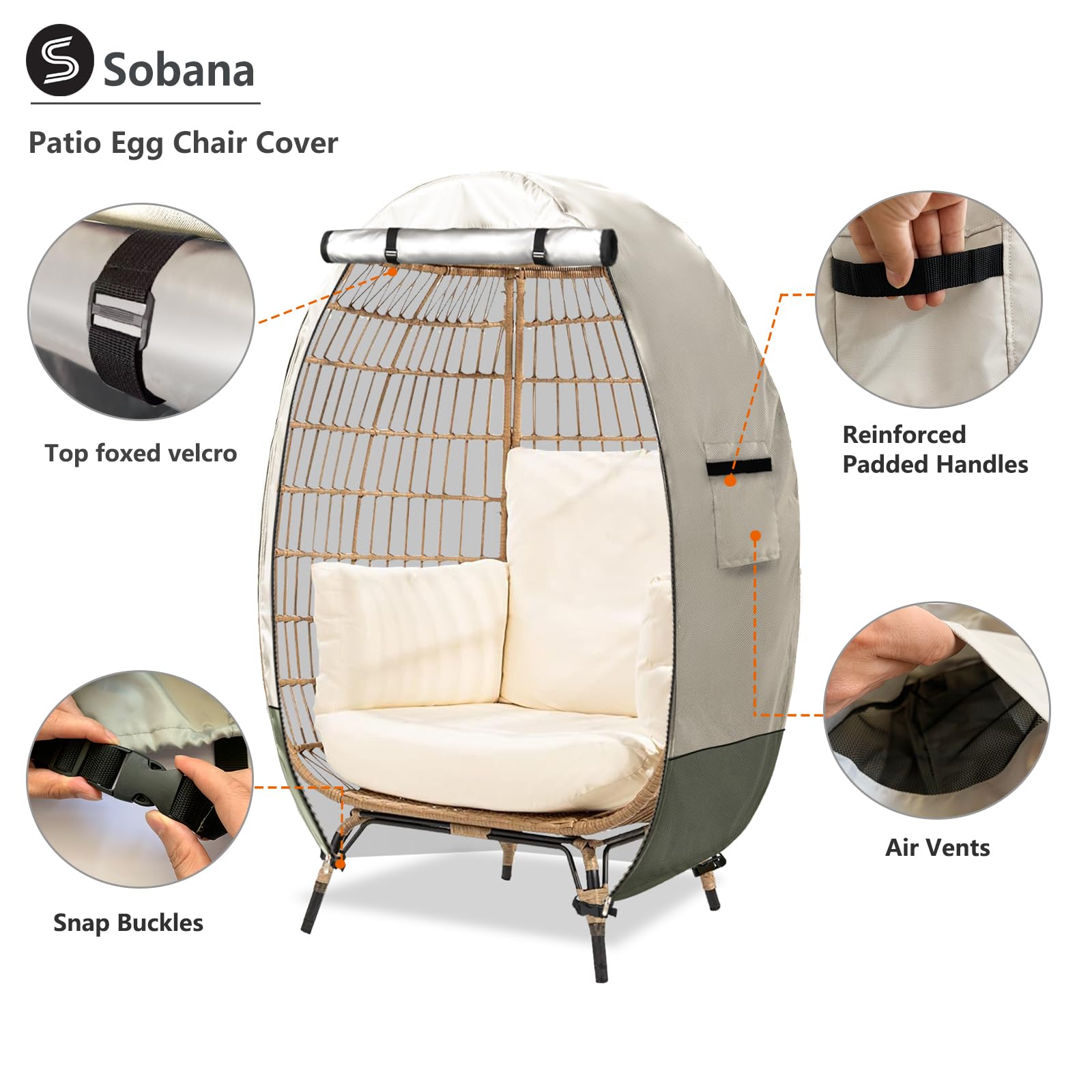 Sobana double zipper front panel for easy access and convenience