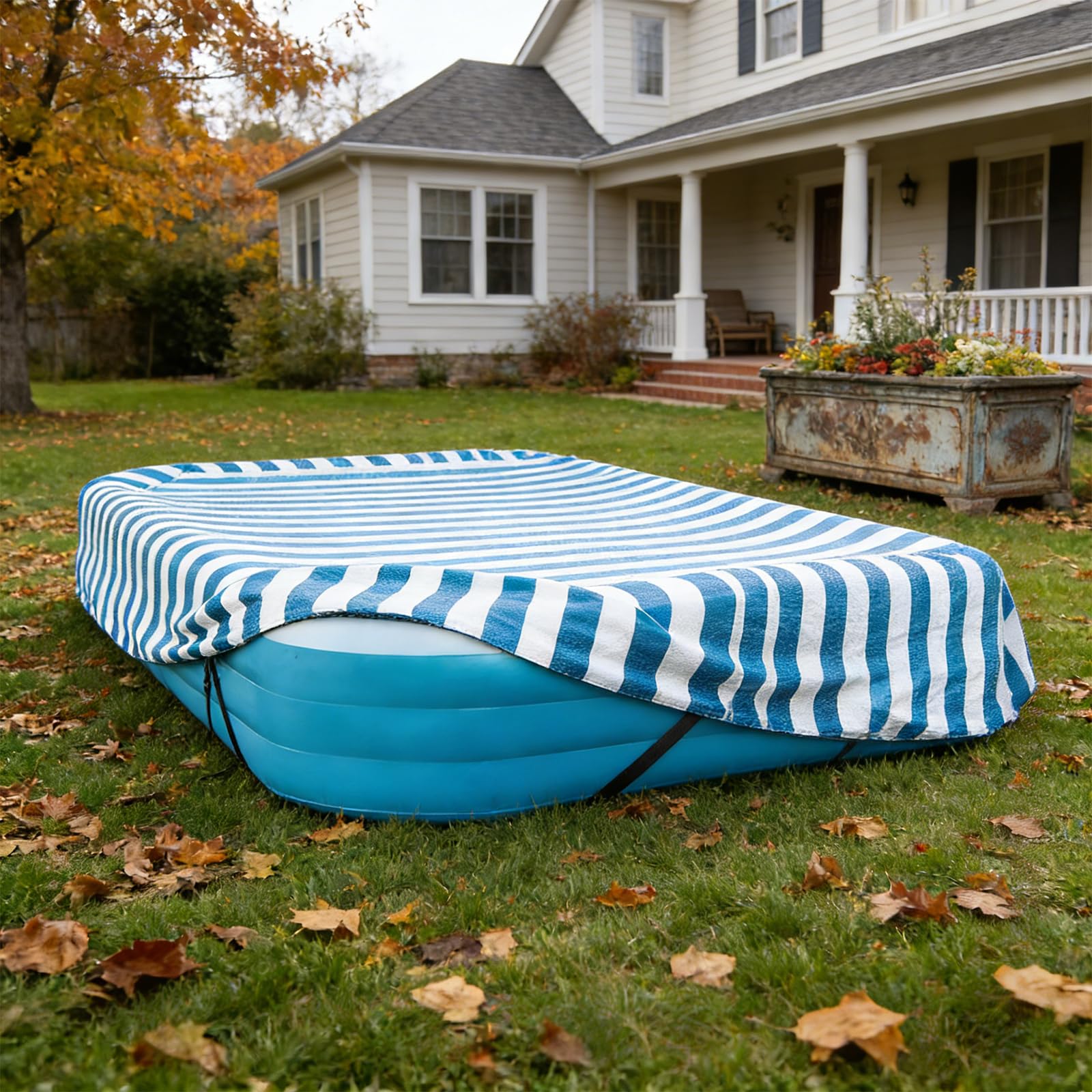Sobana in backyard lifestyle scene highlighting clean pool convenience