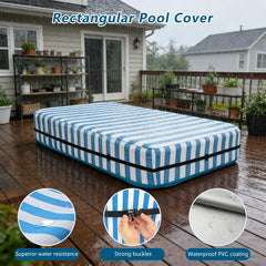 Sobana side profile on pool showing snug fit preventing debris entry