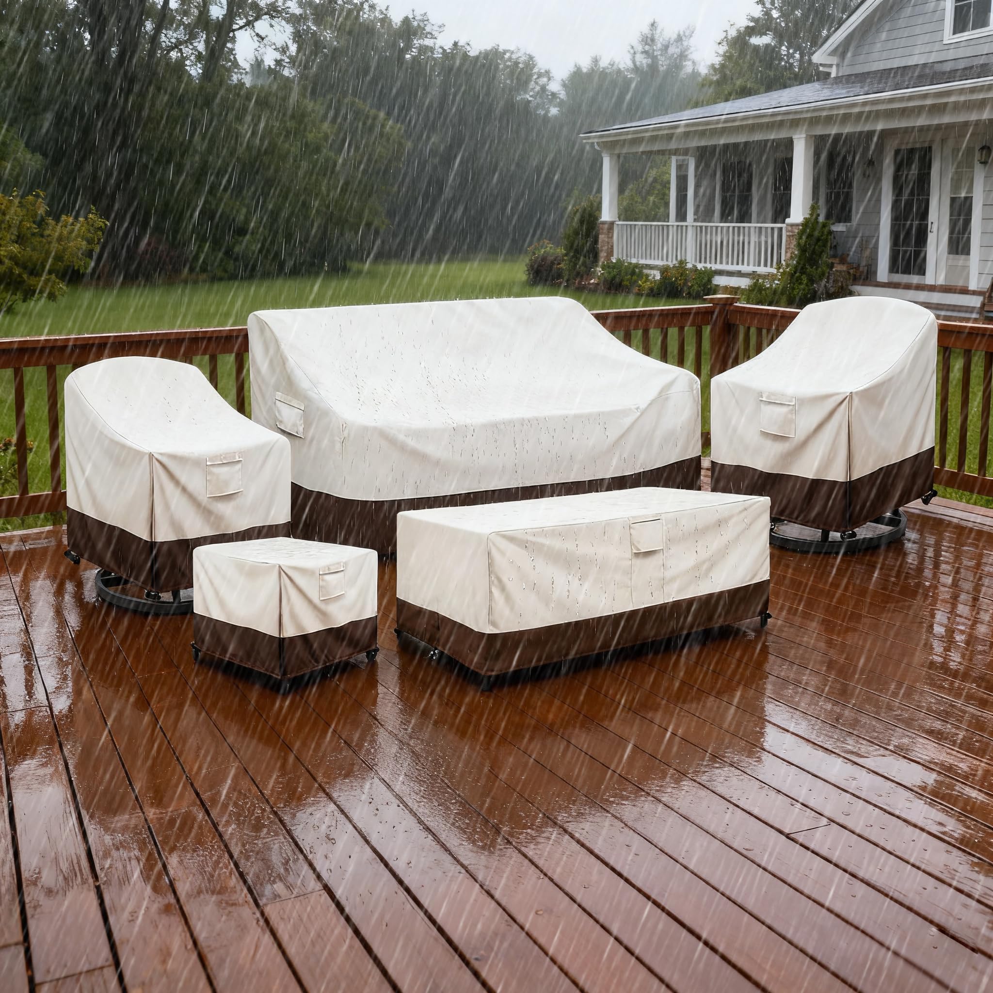 Sobana cover next to chair showing 33x35x36 inch fit for size clarity
