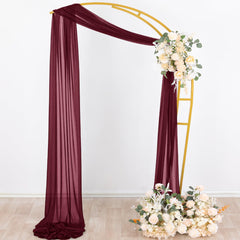 Socomi panels draped on ceremony arch showing romantic look benefit