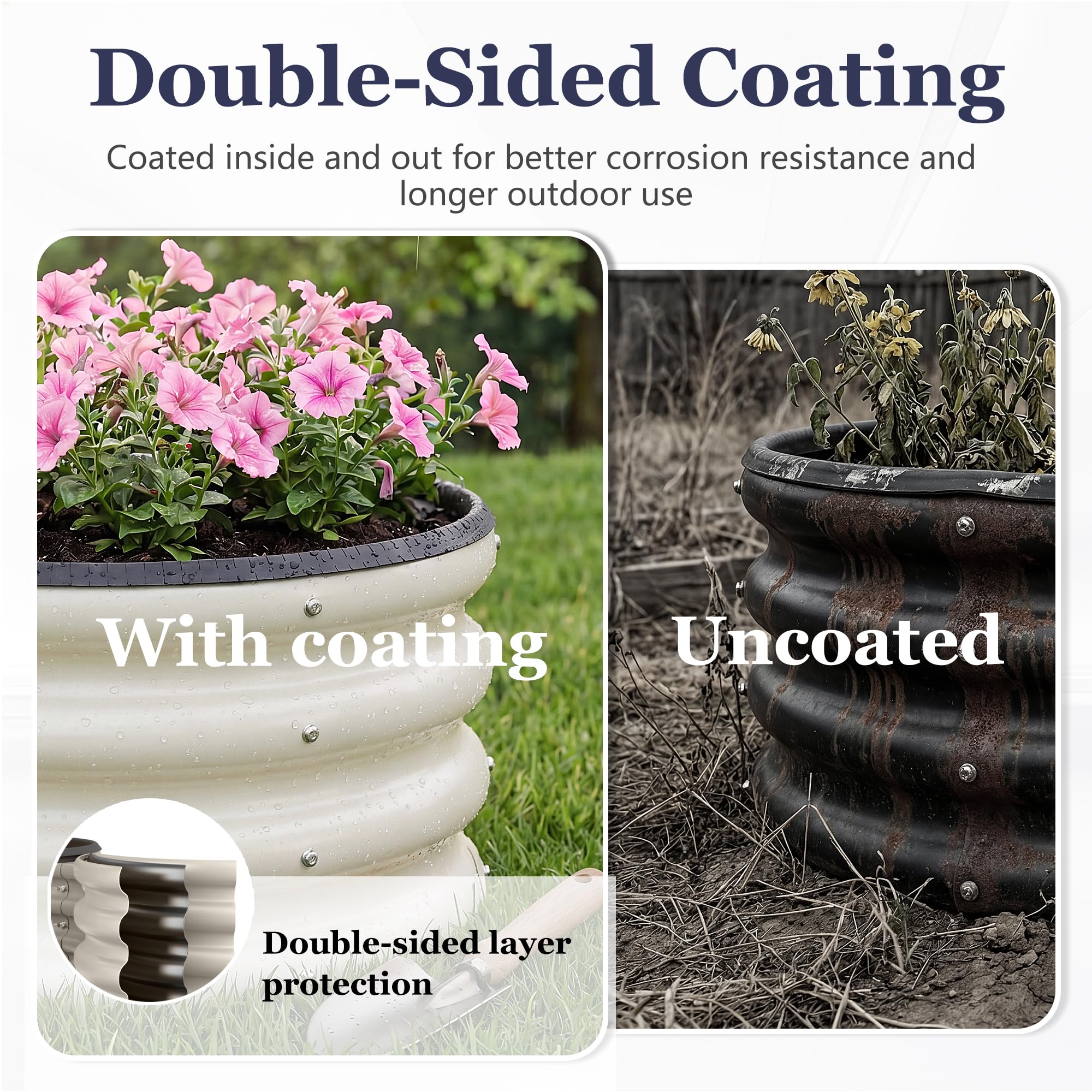 SOCONT painted finish close-up demonstrating double-layer protection outdoors