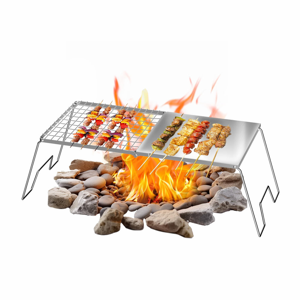 SOFRON front view folded grate showing compact portability and durable build