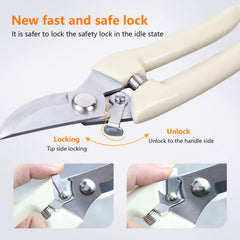 SoftSense pruning shears cutting a flower stem to improve harvesting speed and neat trims