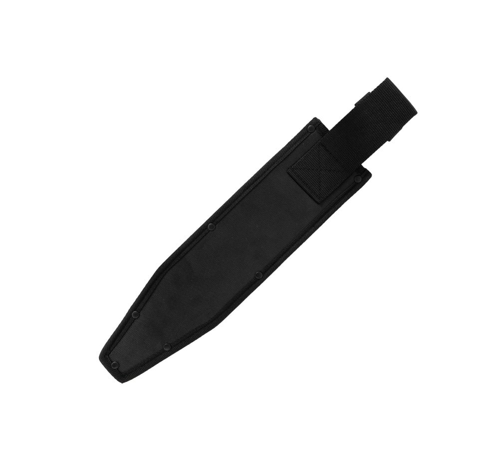 SOG Phantom Strike blade closeup highlighting black stonewash finish and edge durability