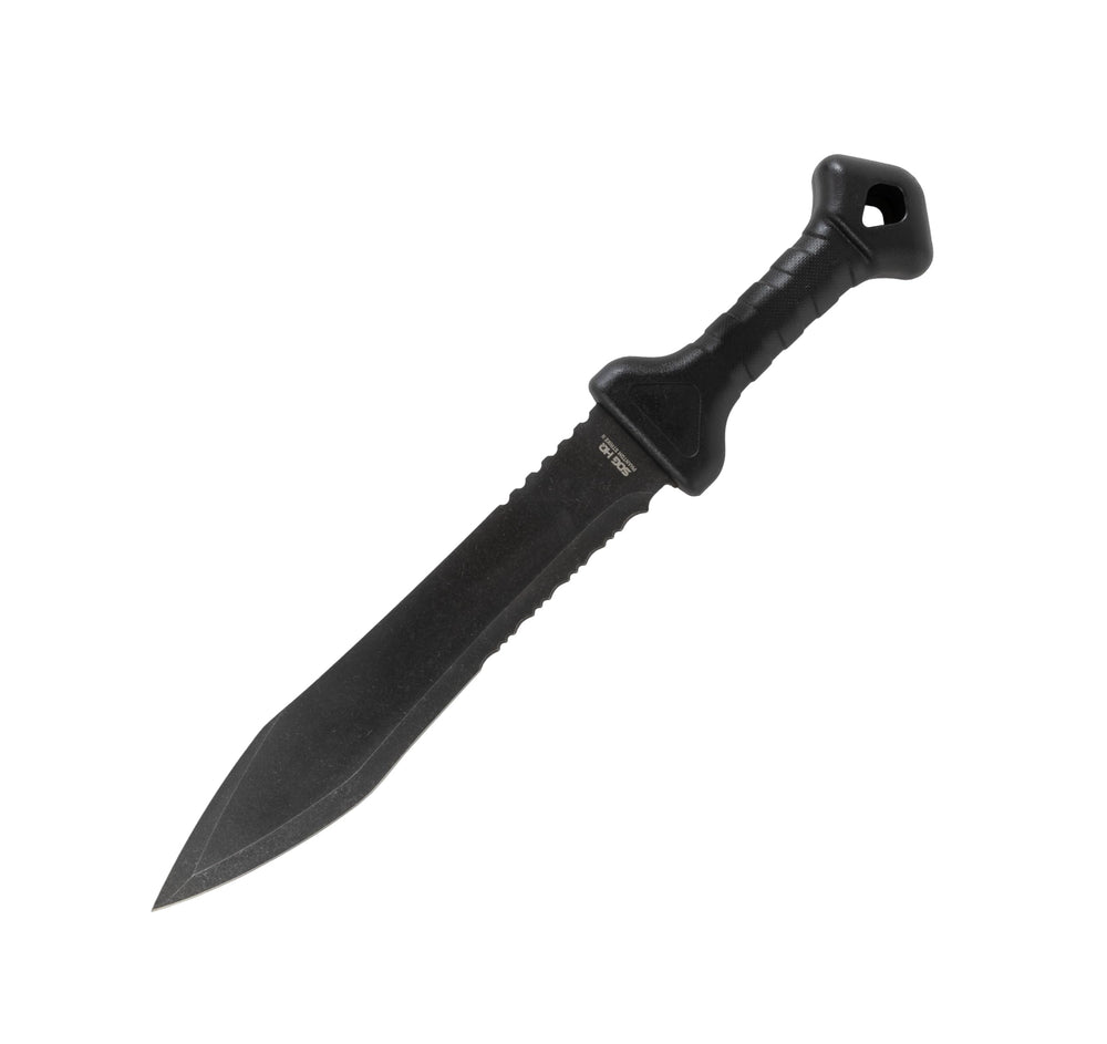 SOG Phantom Strike front view showing full machete and sheath for reliable carry