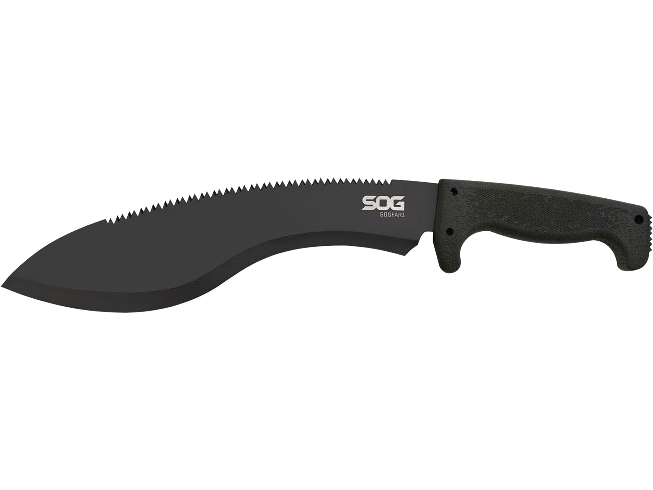 SOG kukri front view showing blade and chopping profile for powerful cuts