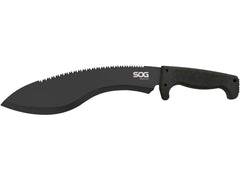 SOG kukri front view showing blade and chopping profile for powerful cuts
