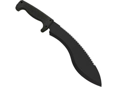 SOG kukri in nylon sheath on campsite showing safe carry and accessibility