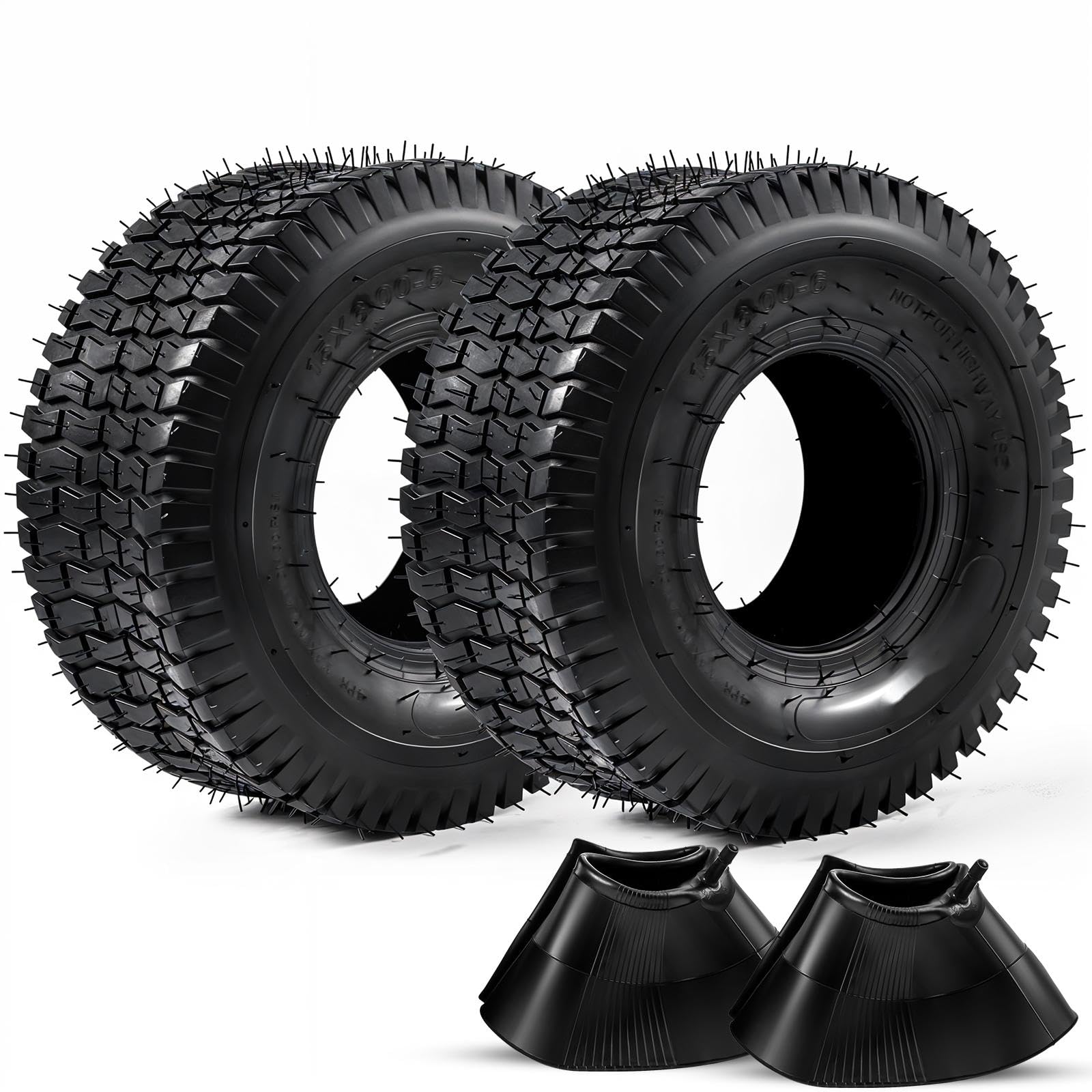 Soiiw front view of both tires showing shape and ready-to-install benefit
