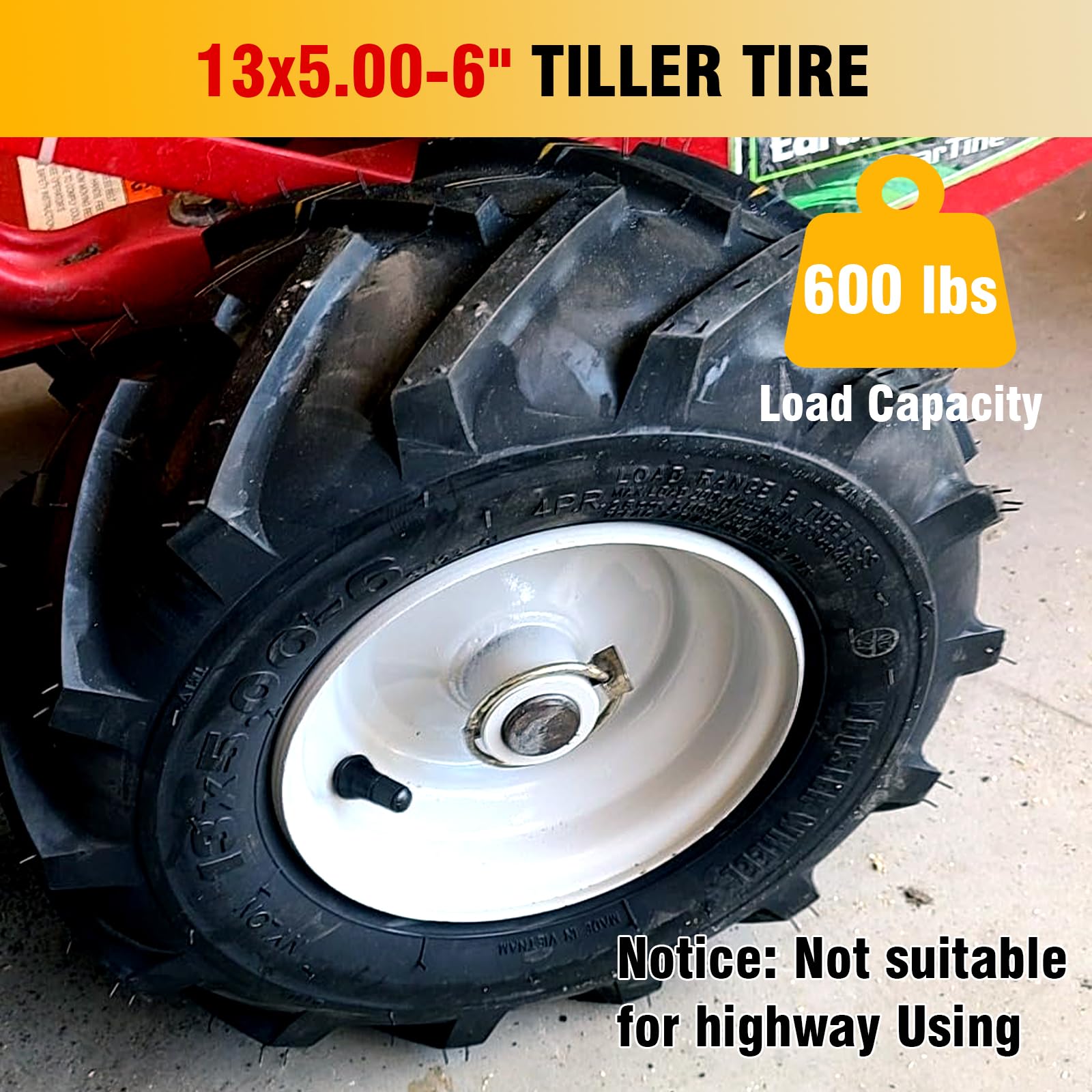 Soiiw wheel mounted on a tiller demonstrating practical field performance