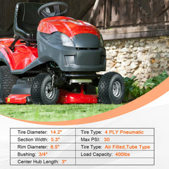 Soiiw wheel installed on riding mower improving steering and traction