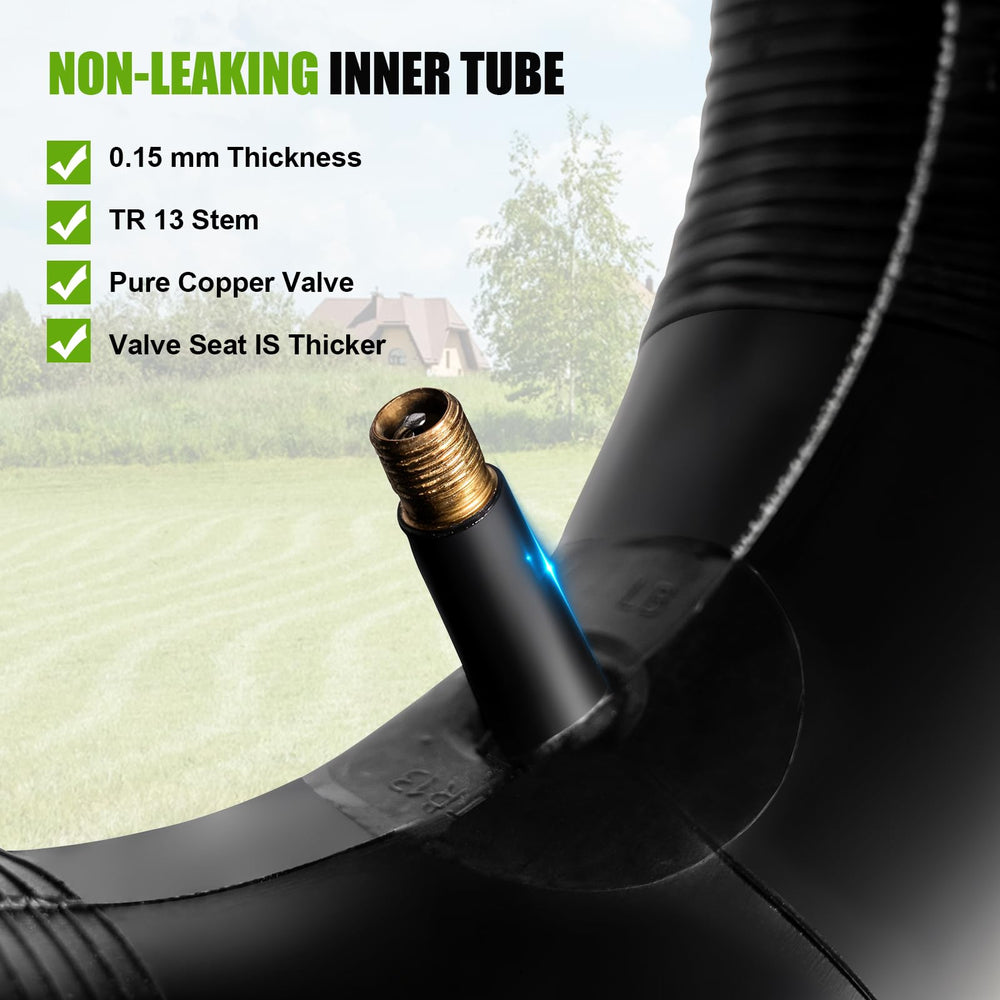 Soiiw tire next to ruler showing accurate 15x6.00-6 sizing for fit-check