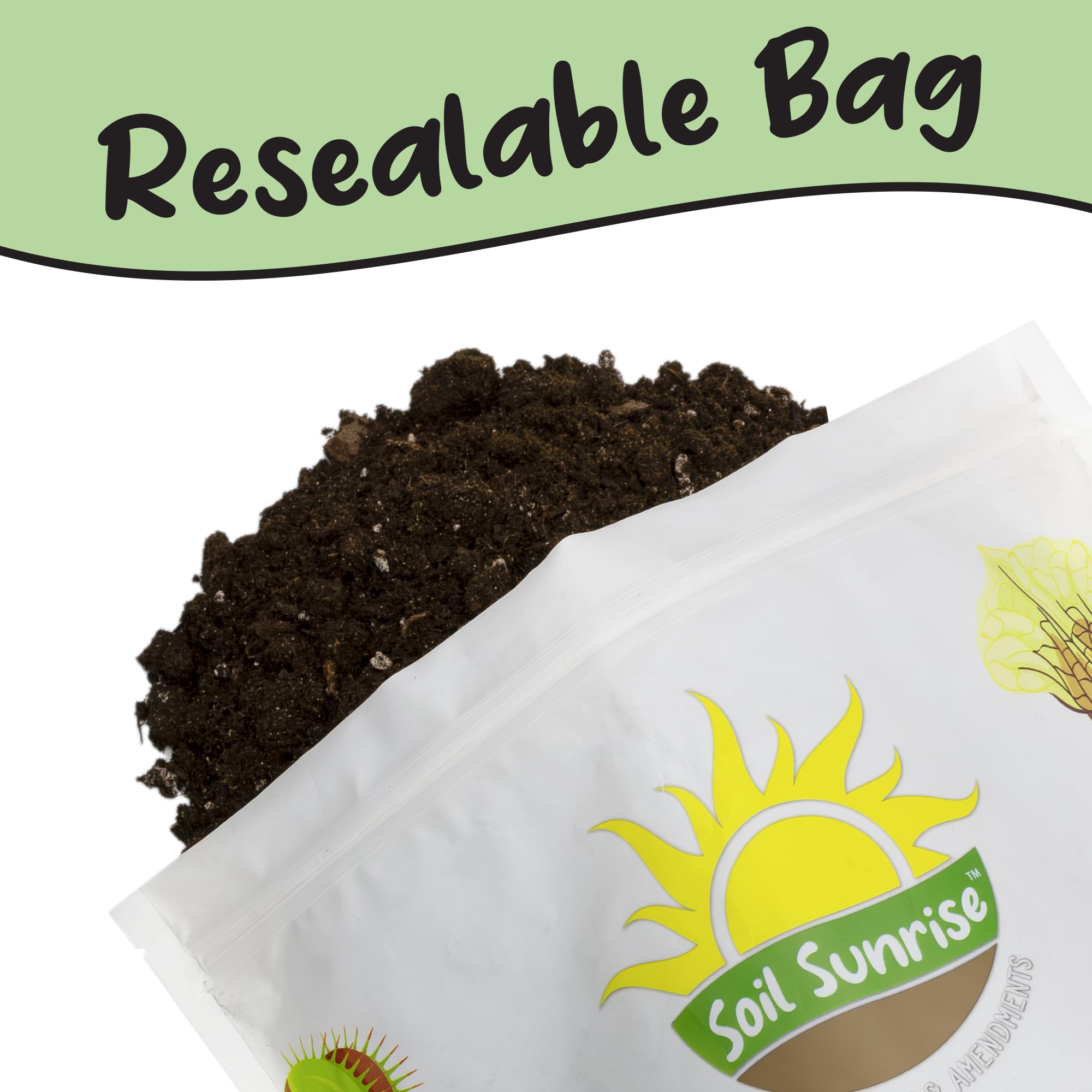 Soil Sunrise bag beside household object showing 12-quart size and portioning benefit