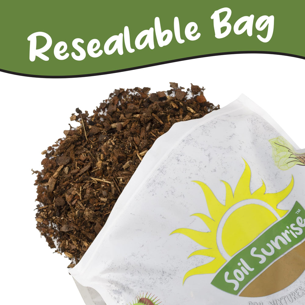 Soil Sunrise etiqueta que muestra ingredientes 100% naturales