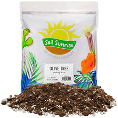 Soil Sunrise front bag view showcasing the 12 quart olive soil mix benefit easy identification