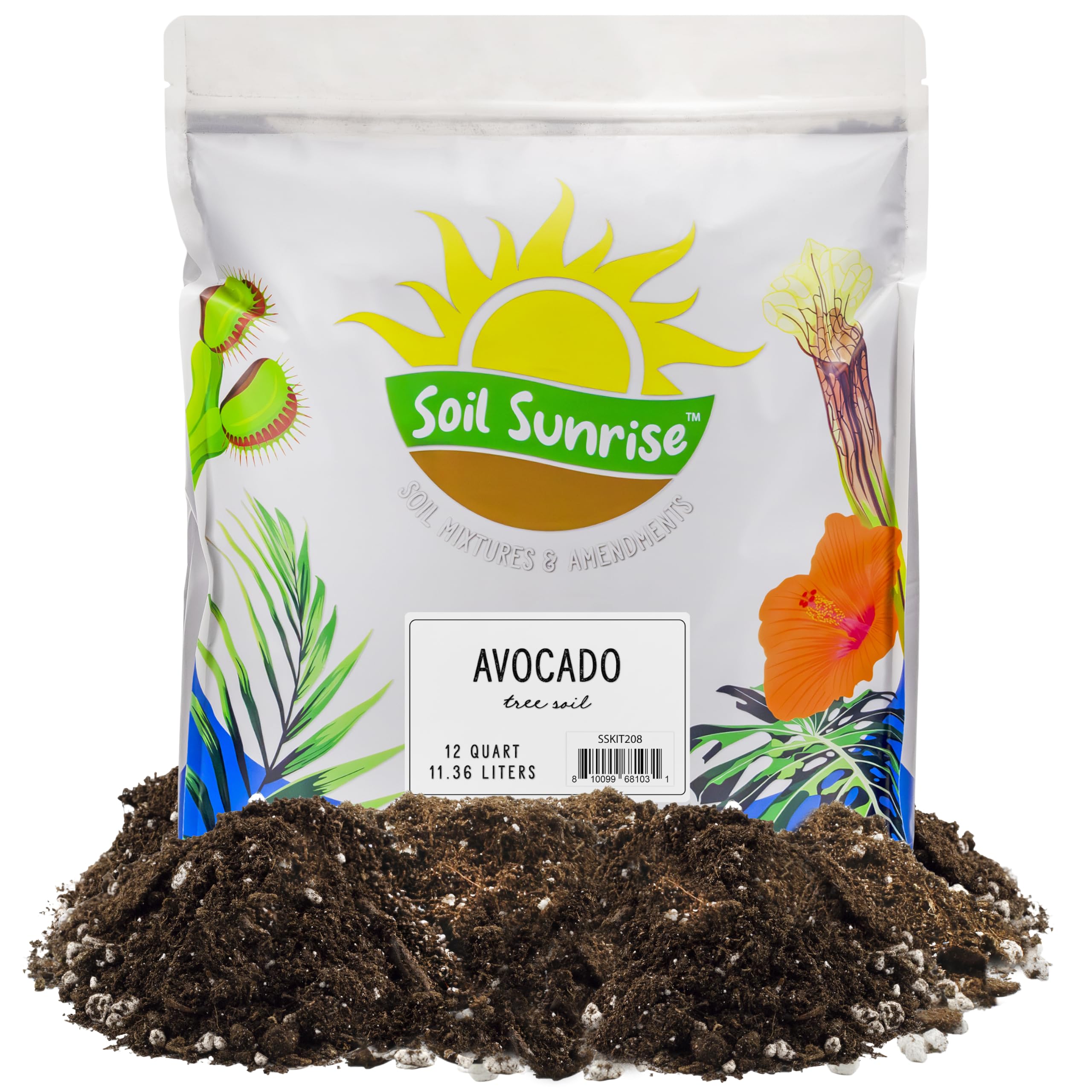 Soil Sunrise front package showing product and convenient 12-quart size