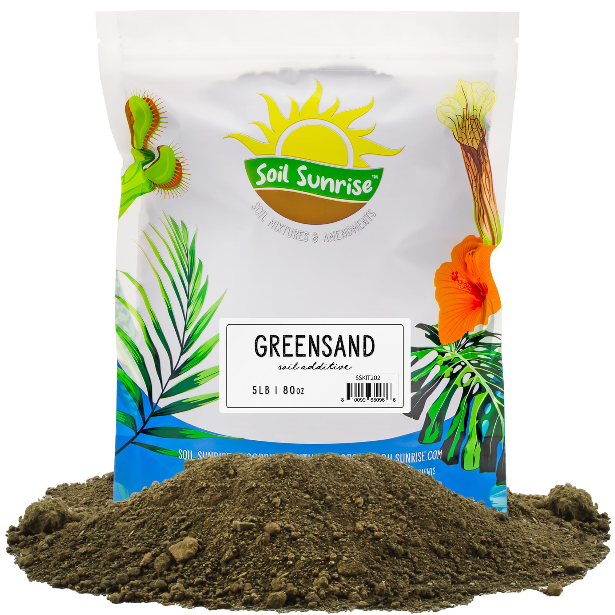 Soil Sunrise front packaging showing 5 pound bag and clear product benefits