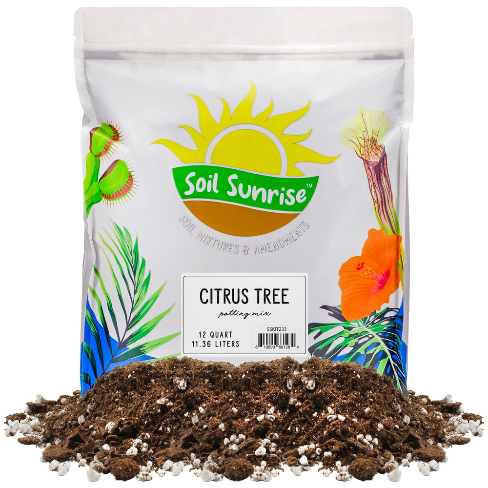 Soil Sunrise front packaging showing 12 quart bag and benefits