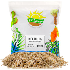 Soil Sunrise front packaging showing organic rice hulls and benefits