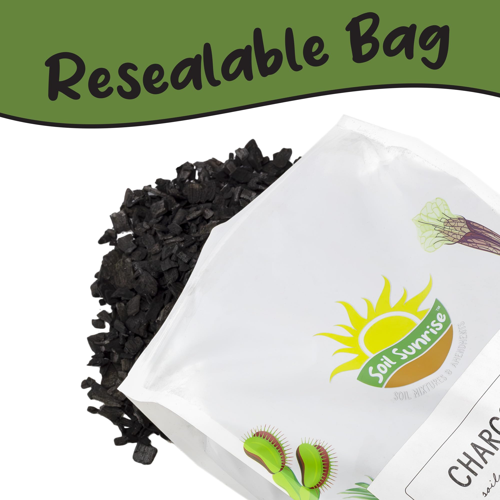 Soil Sunrise label close-up showing ingredient purity and additive-free benefit